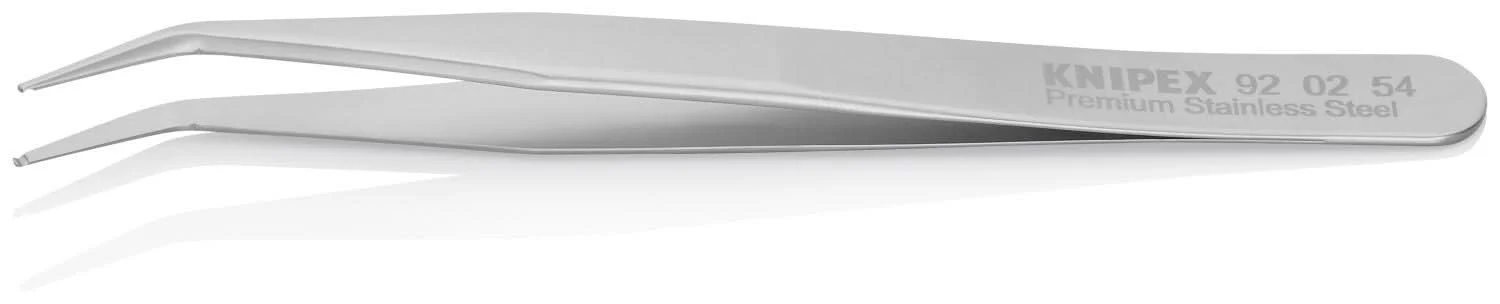 Knipex 92 02 54 Premium Stainless Steel Positioning Tweezers-45&deg;Angled-SMD - Image 3