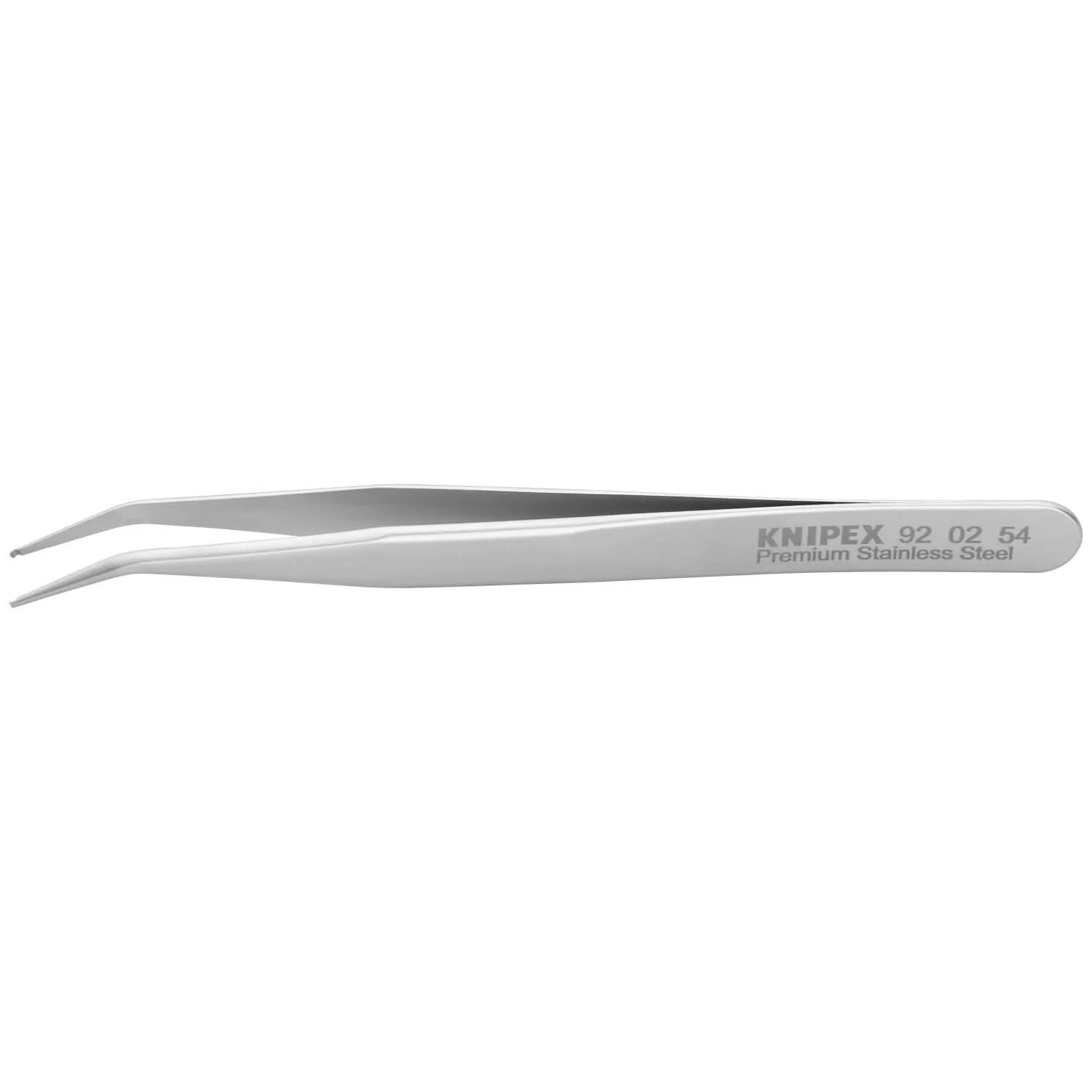 Knipex 92 02 54 Premium Stainless Steel Positioning Tweezers-45&deg;Angled-SMD - Image 1