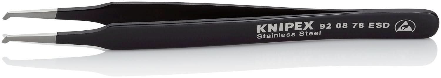 Knipex 92 08 78 ESD Stainless Steel Positioning Tweezers-ESD-SMD - Image 2