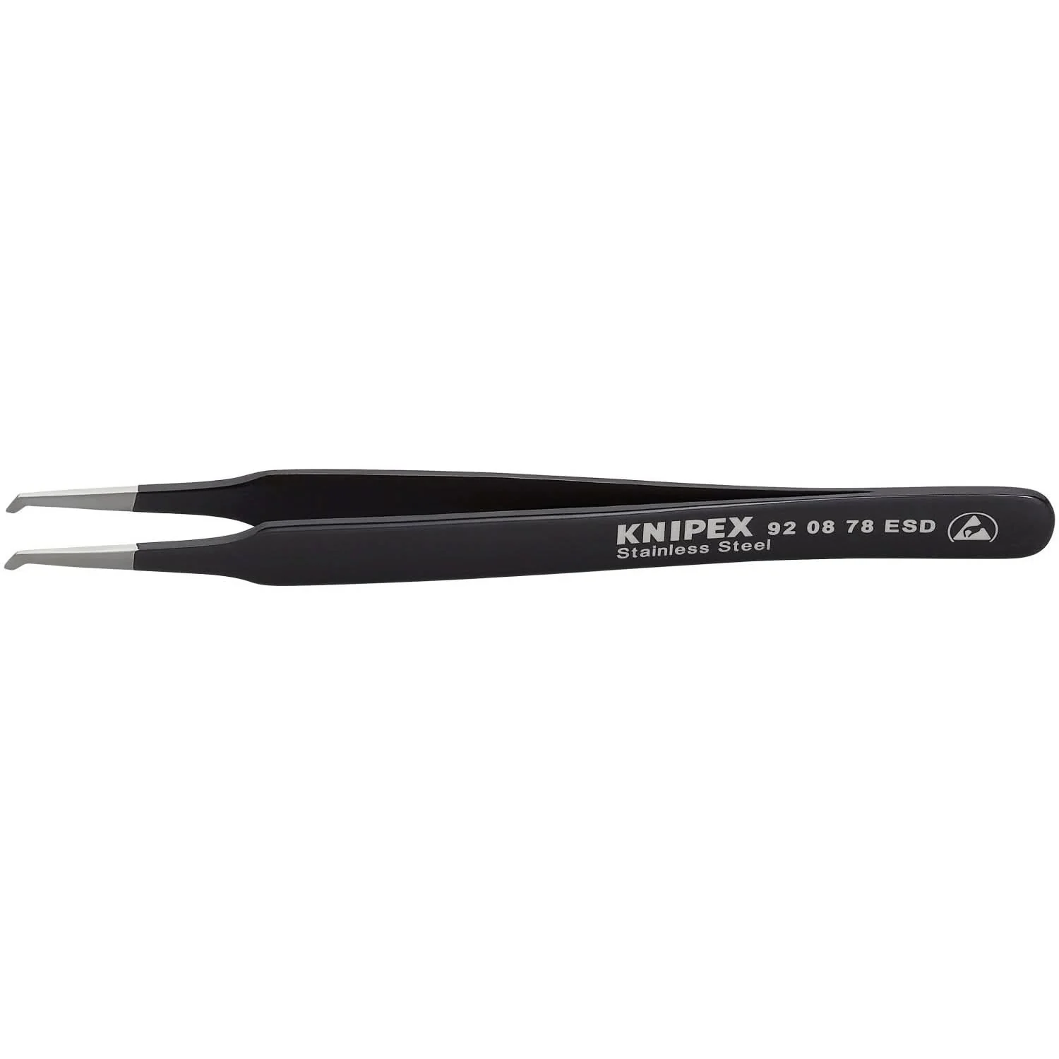 Knipex 92 08 78 ESD Stainless Steel Positioning Tweezers-ESD-SMD - Image 1