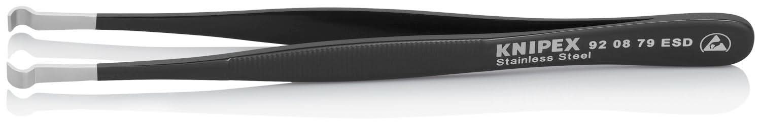 Knipex 92 08 79 ESD Stainless Steel Positioning Tweezers-ESD - Image 2