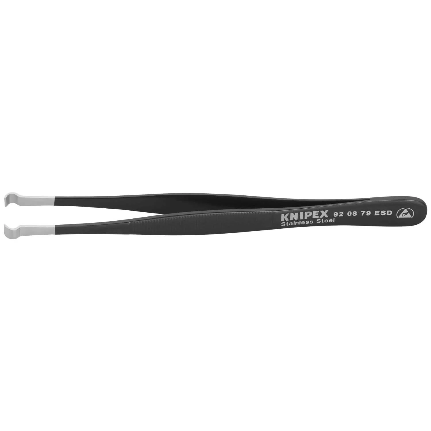 Knipex 92 08 79 ESD Stainless Steel Positioning Tweezers-ESD - Image 1
