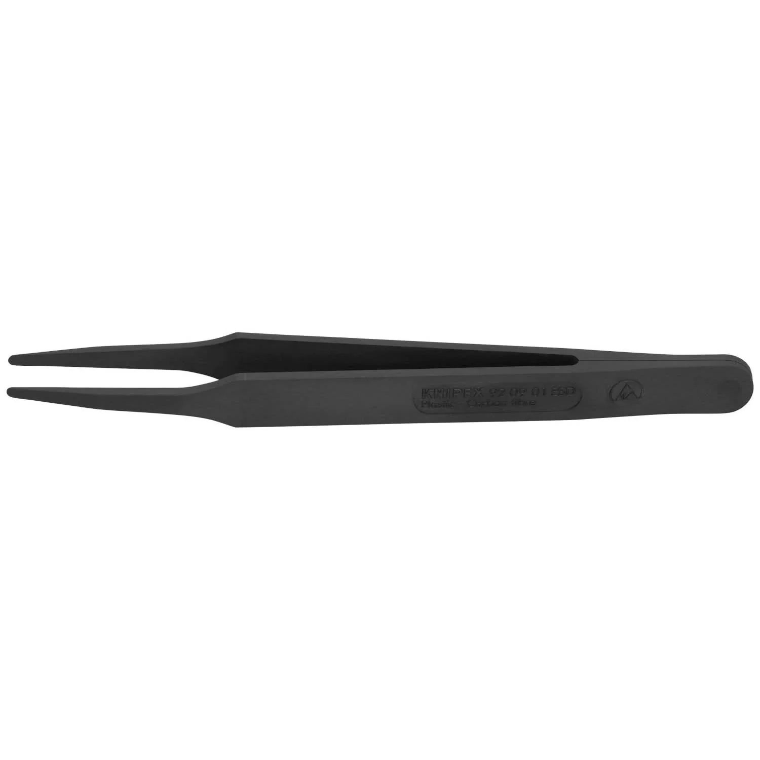 Knipex 92 09 01 ESD Plastic Gripping Tweezers-Blunt Tips-ESD - Image 1