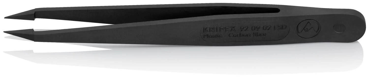 Knipex 92 09 02 ESD Plastic Gripping Tweezers-Needle-Point Tips-ESD - Image 2