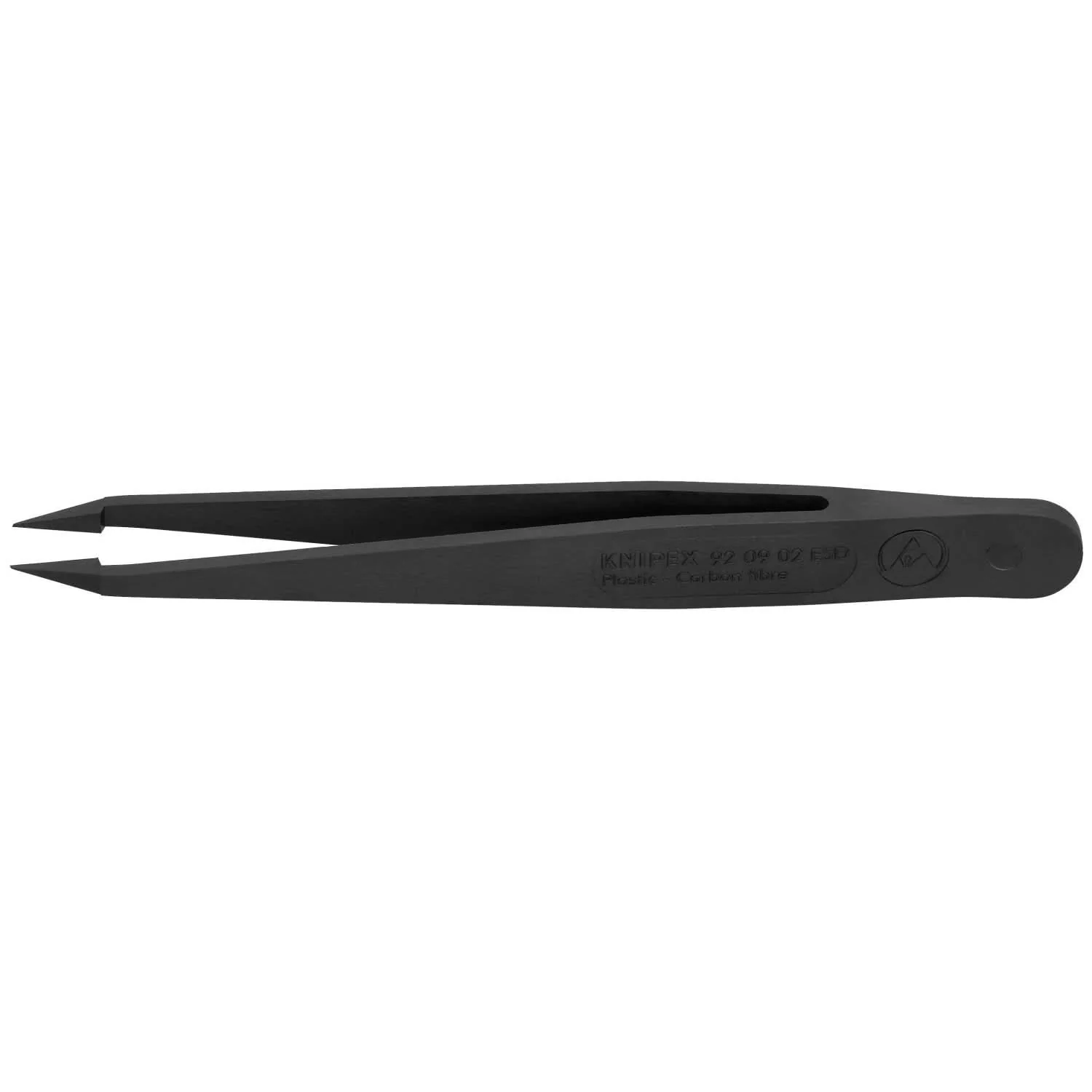Knipex 92 09 02 ESD Plastic Gripping Tweezers-Needle-Point Tips-ESD - Image 1
