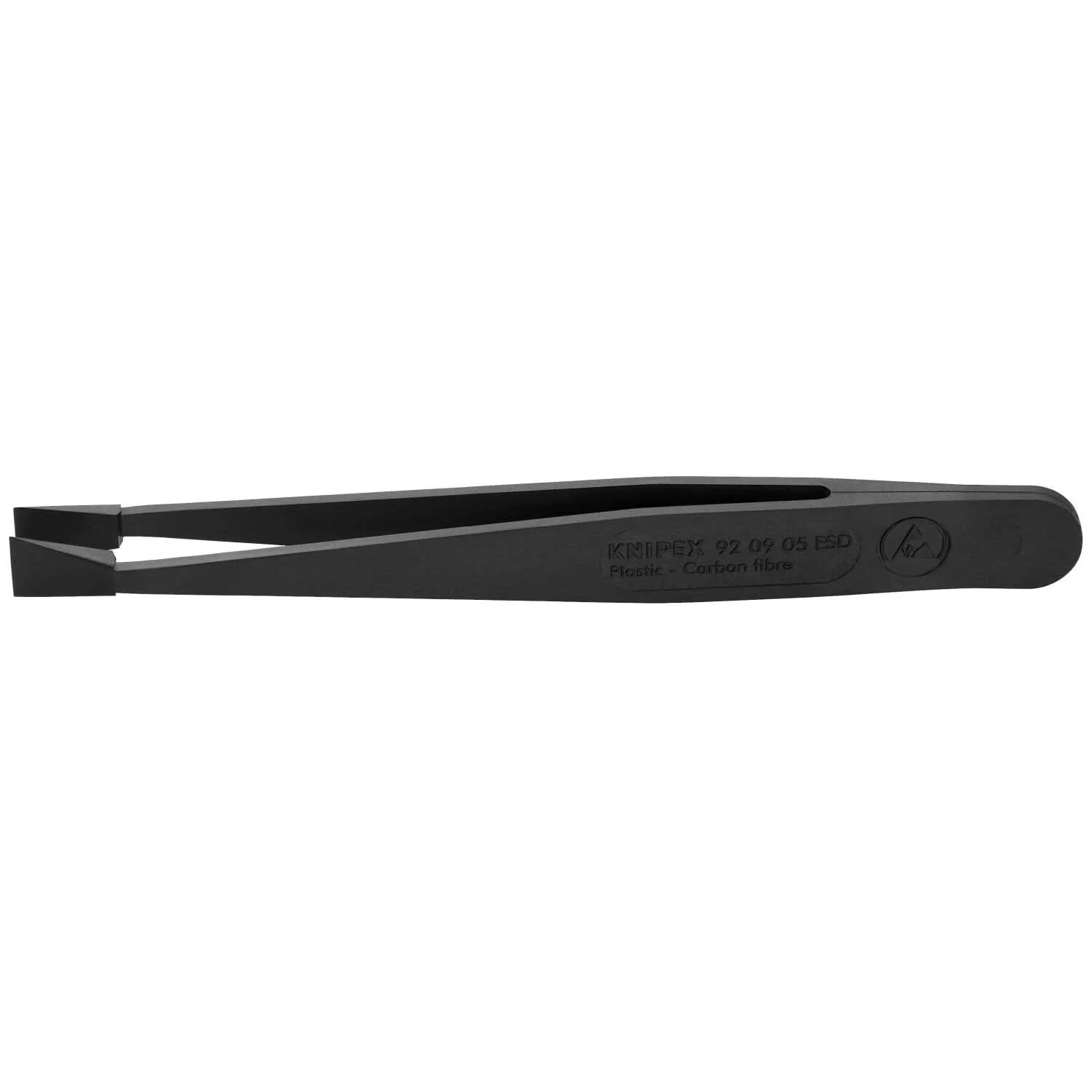 Knipex 92 09 05 ESD Plastic Gripping Tweezers-Blunt Tips-ESD - Image 1