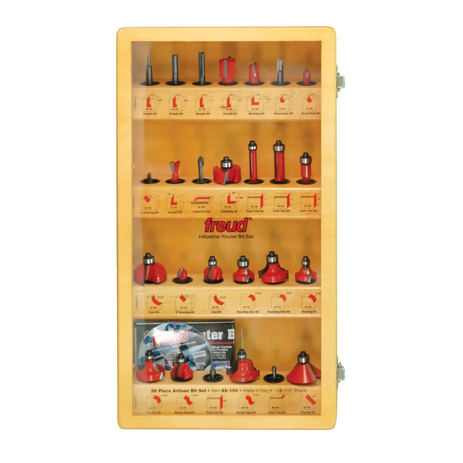 Freud 92-100 26 Piece Artisan Router Bit Set - Image 1
