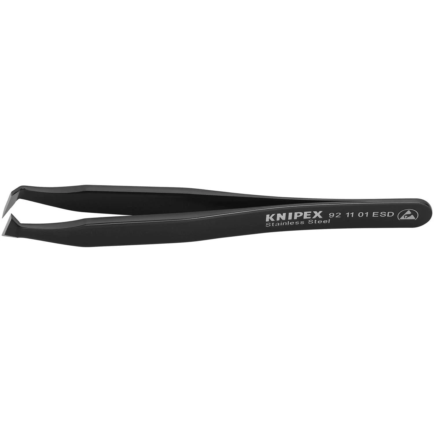 Knipex 92 11 01 ESD Stainless Steel Cutting Tweezers-35&deg;Angled-ESD - Image 1