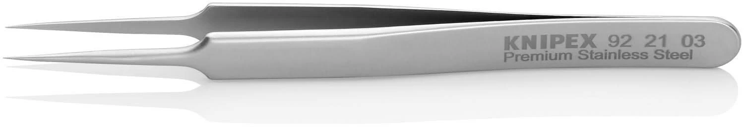 Knipex 92 21 03 Premium Stainless Steel Gripping Tweezers-Needle-Point Tips - Image 2