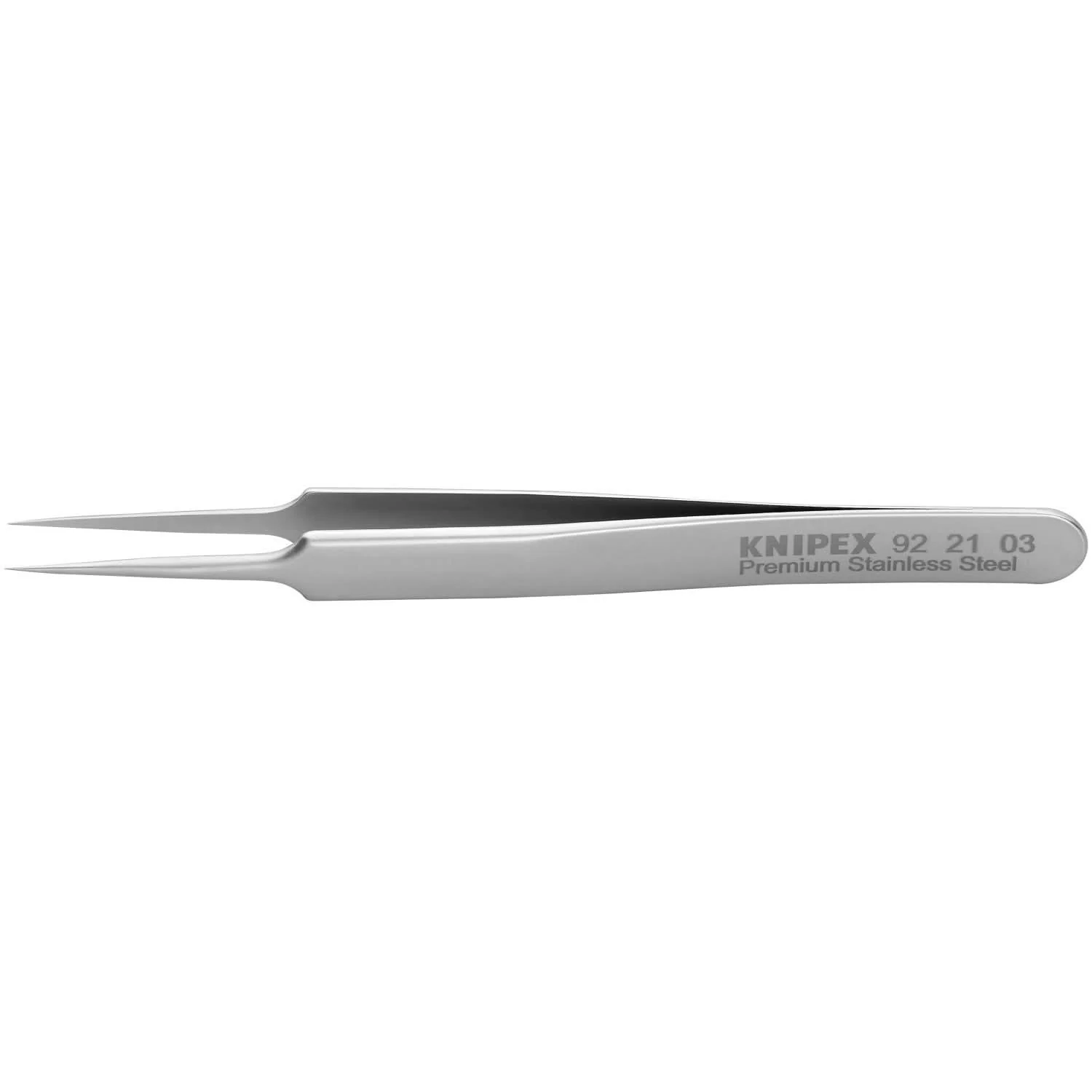 Knipex 92 21 03 Premium Stainless Steel Gripping Tweezers-Needle-Point Tips - Image 1