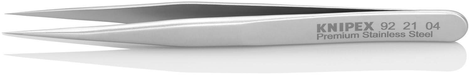 Knipex 92 21 04 Premium Stainless Steel Gripping Tweezers-Needle-Point Tips - Image 2