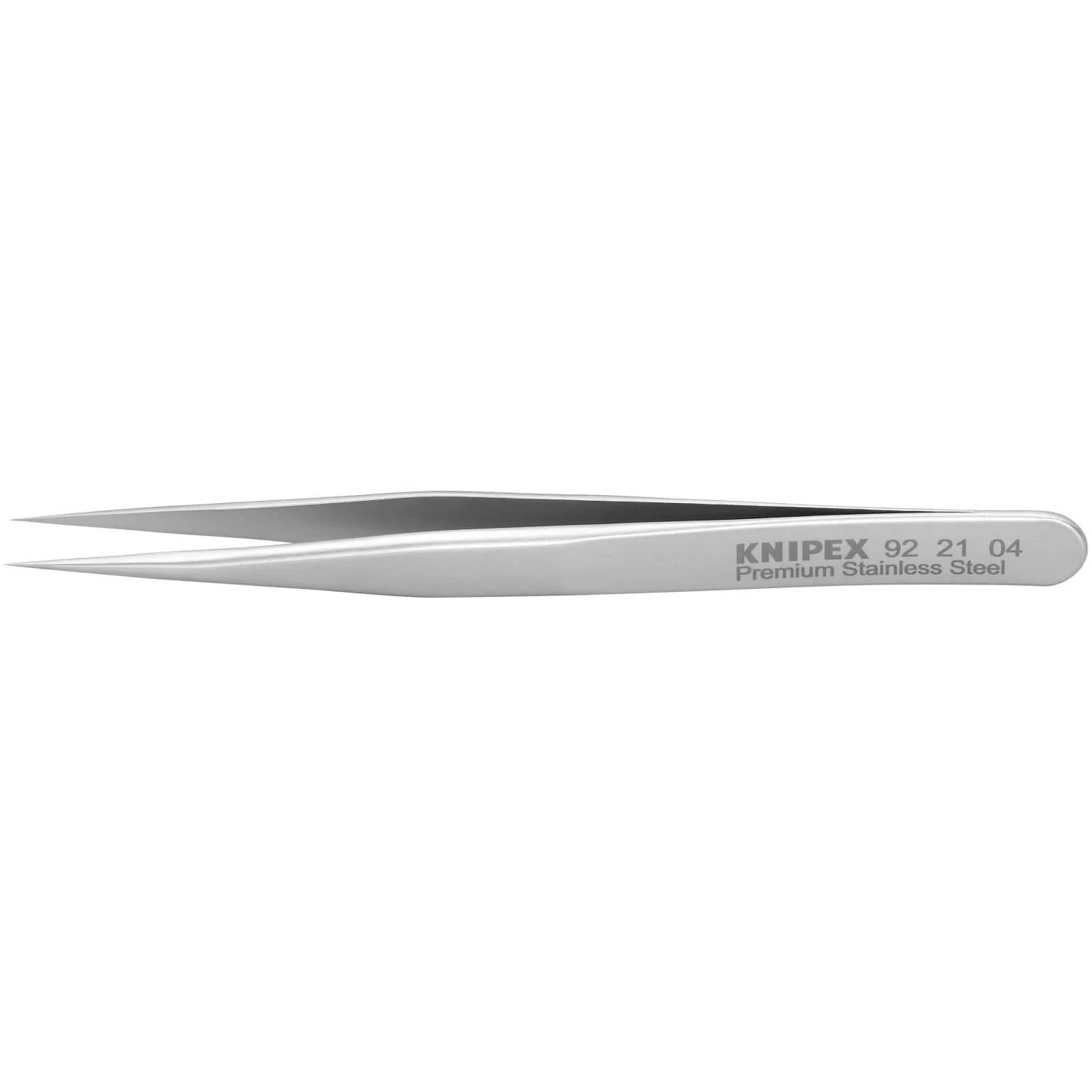 Knipex 92 21 04 Premium Stainless Steel Gripping Tweezers-Needle-Point Tips - Image 1