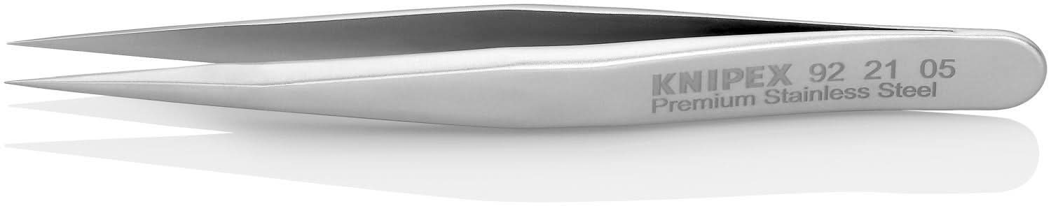 Knipex 92 21 05 Premium Stainless Steel Gripping Tweezers-Needle-Point Tips - Image 2