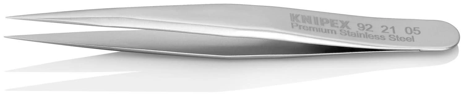 Knipex 92 21 05 Premium Stainless Steel Gripping Tweezers-Needle-Point Tips - Image 3