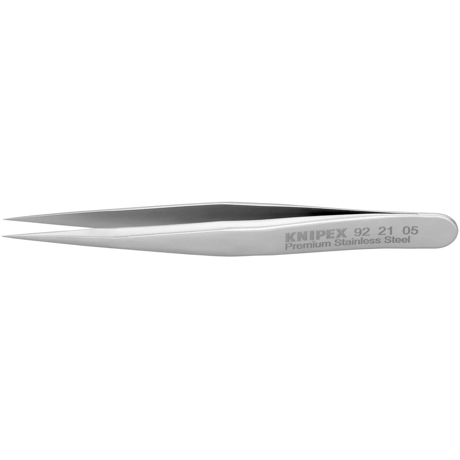 Knipex 92 21 05 Premium Stainless Steel Gripping Tweezers-Needle-Point Tips - Image 1