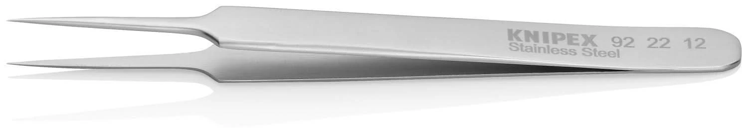 Knipex 92 22 12 Stainless Steel Gripping Tweezers-Needle Point Tips - Image 3