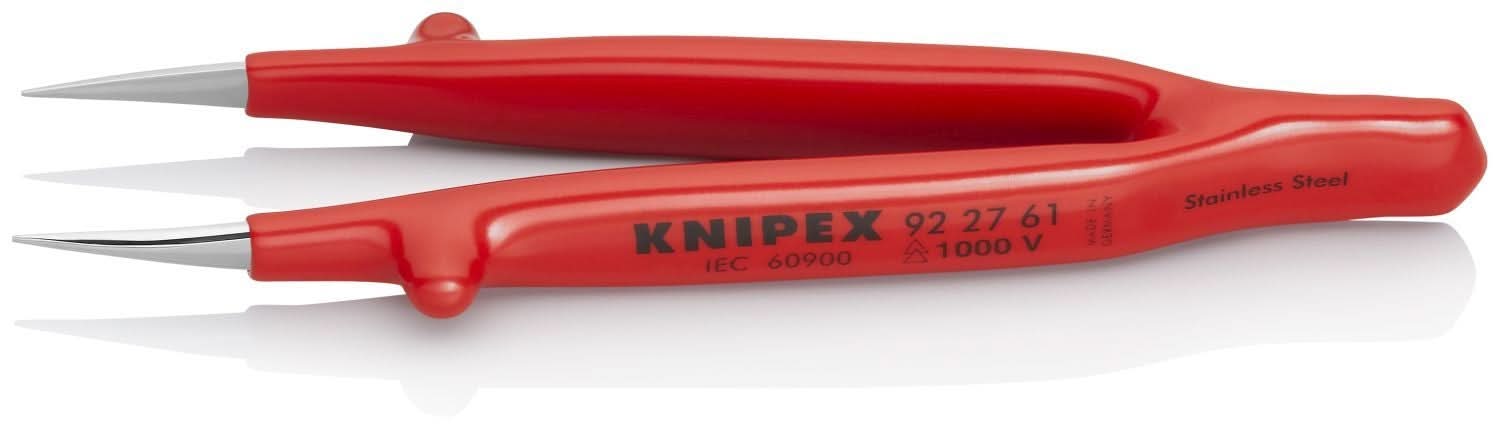 Knipex 92 27 61 Stainless Steel Gripping Tweezers-Pointed Tips-1000V Insulated - Image 2