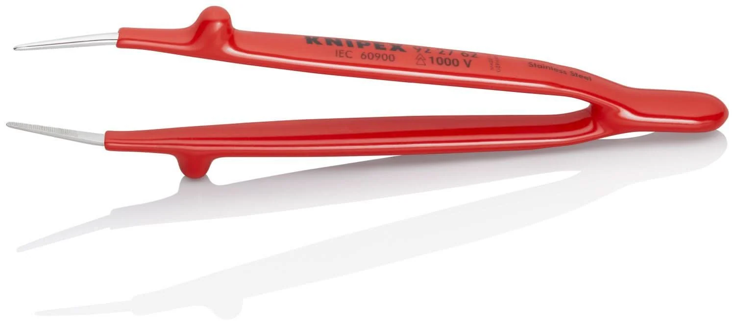 Knipex 92 27 62 Stainless Steel Gripping Tweezers-Pointed Tips-1000V Insulated - Image 3