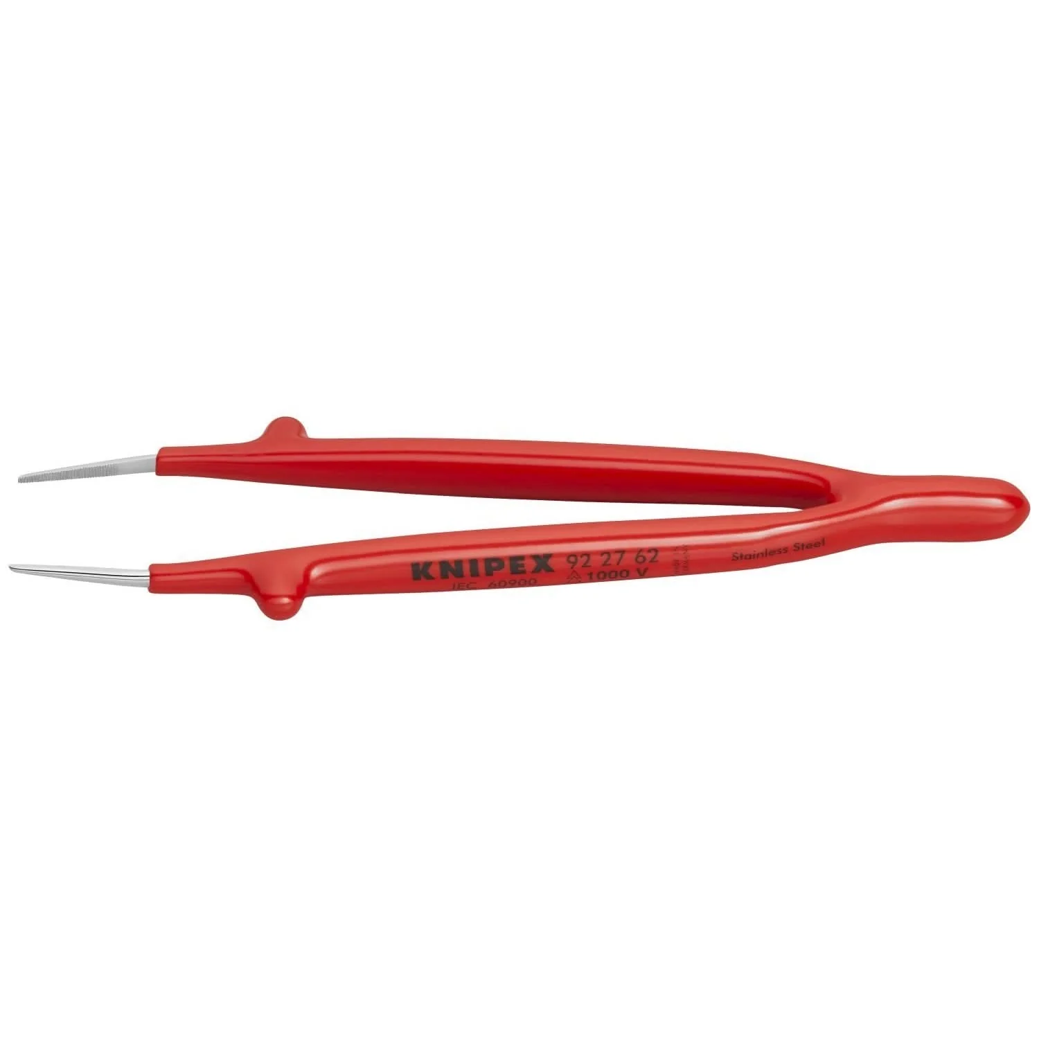 Knipex 92 27 62 Stainless Steel Gripping Tweezers-Pointed Tips-1000V Insulated - Image 1