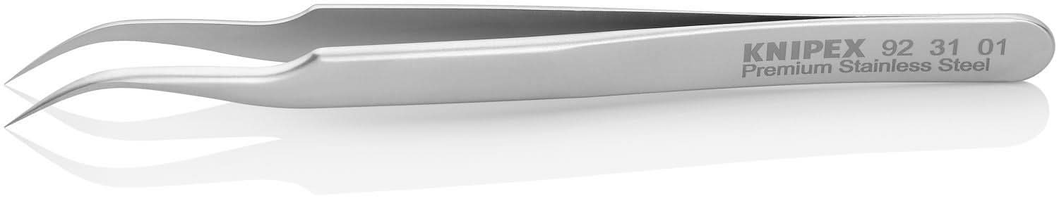 Knipex 92 31 01 Premium Stainless Steel Gripping Tweezers-45&deg;Angled-Needle-Point Tips - Image 2