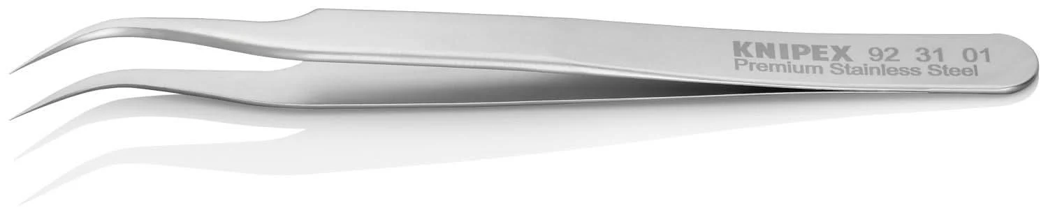 Knipex 92 31 01 Premium Stainless Steel Gripping Tweezers-45&deg;Angled-Needle-Point Tips - Image 3