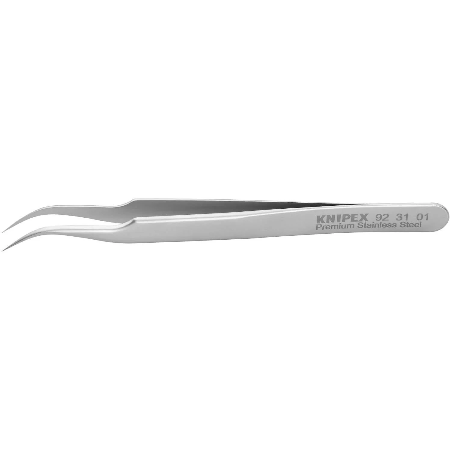 Knipex 92 31 01 Premium Stainless Steel Gripping Tweezers-45&deg;Angled-Needle-Point Tips - Image 1