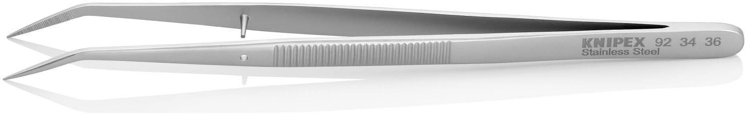 Knipex 92 34 36 Stainless Steel Gripping Tweezers-25 &deg;Angled-Pointed Tips - Image 2