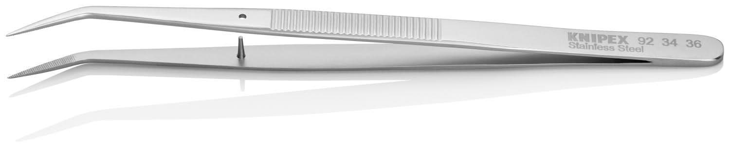 Knipex 92 34 36 Stainless Steel Gripping Tweezers-25 &deg;Angled-Pointed Tips - Image 3