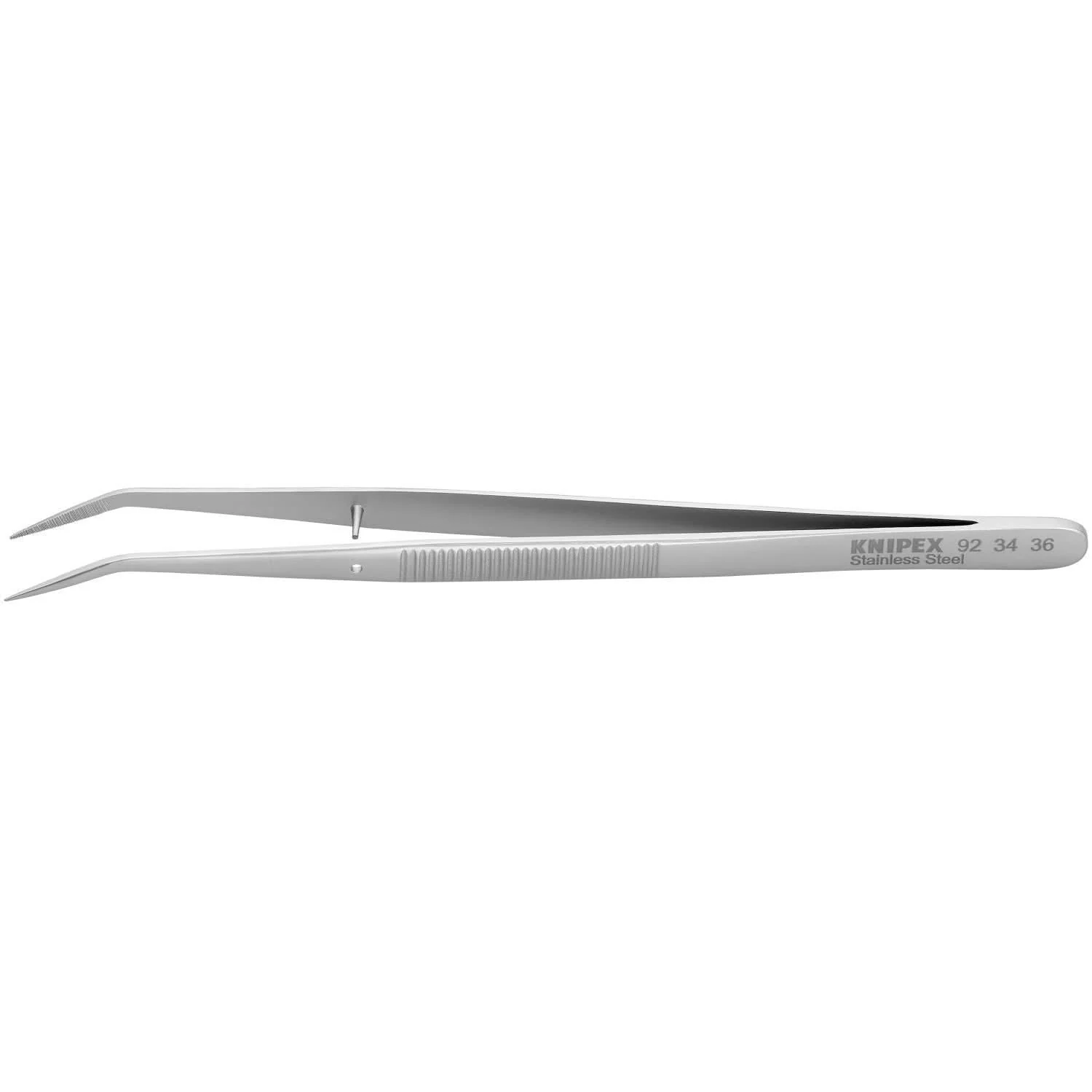 Knipex 92 34 36 Stainless Steel Gripping Tweezers-25 &deg;Angled-Pointed Tips - Image 1