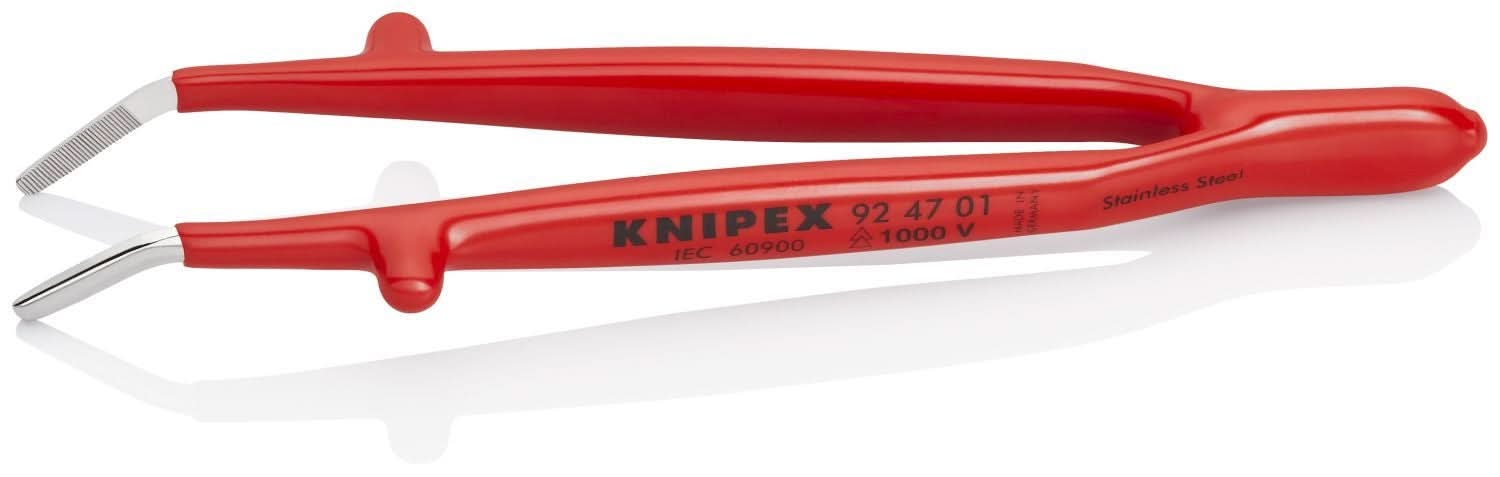 Knipex 92 47 01 Stainless Steel Gripping-30&deg;Angled Tweezers-1000V Insulated - Image 2
