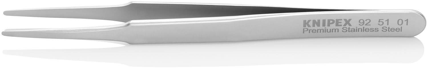 Knipex 92 51 01 Premium Stainless Steel Gripping Tweezers-Blunt Tips - Image 2