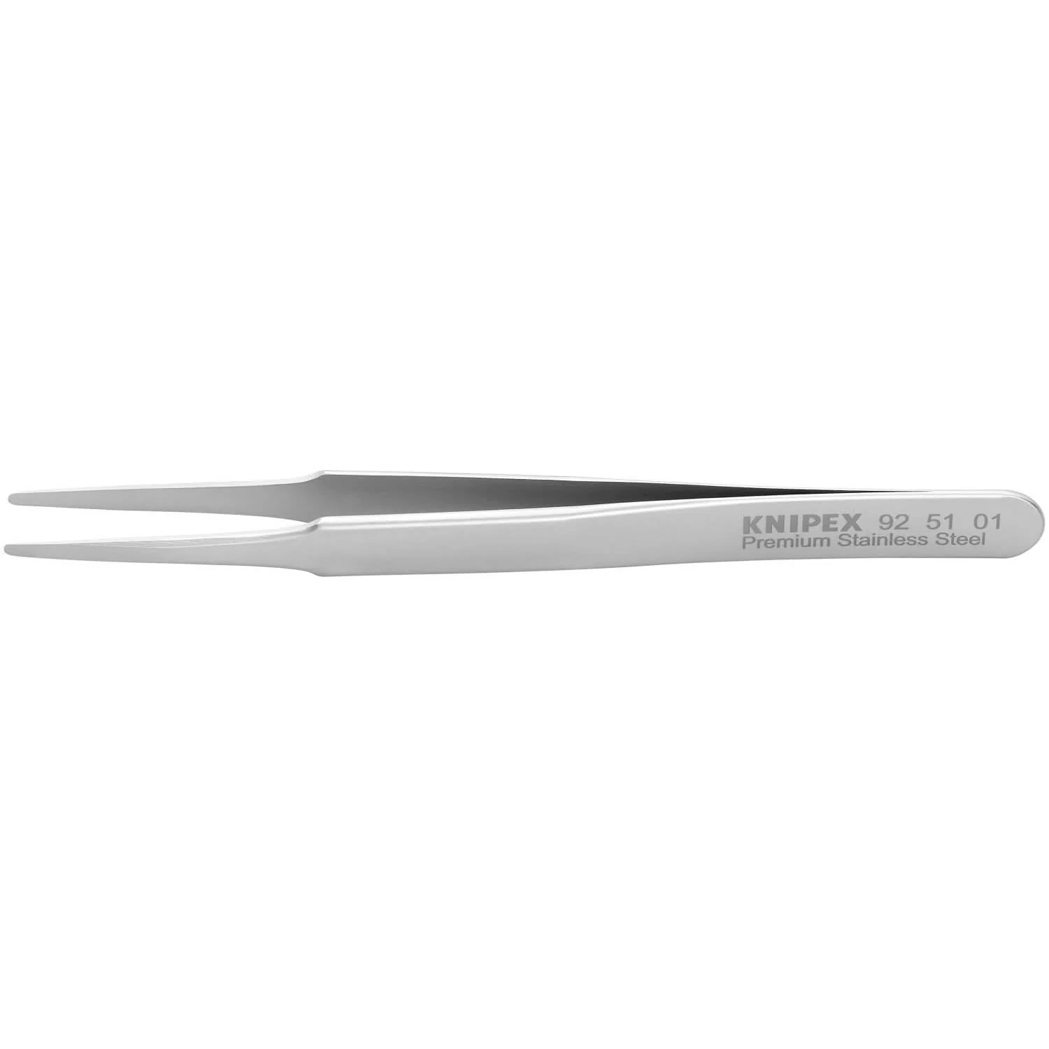 Knipex 92 51 01 Premium Stainless Steel Gripping Tweezers-Blunt Tips - Image 1