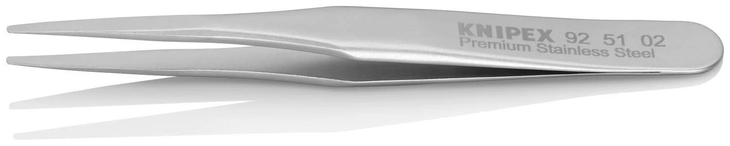 Knipex 92 51 02 Premium Stainless Steel Gripping Tweezers-Blunt Tips - Image 3