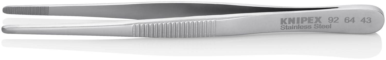 Knipex 92 64 43 Stainless Steel Gripping Tweezers-Blunt Tips - Image 2