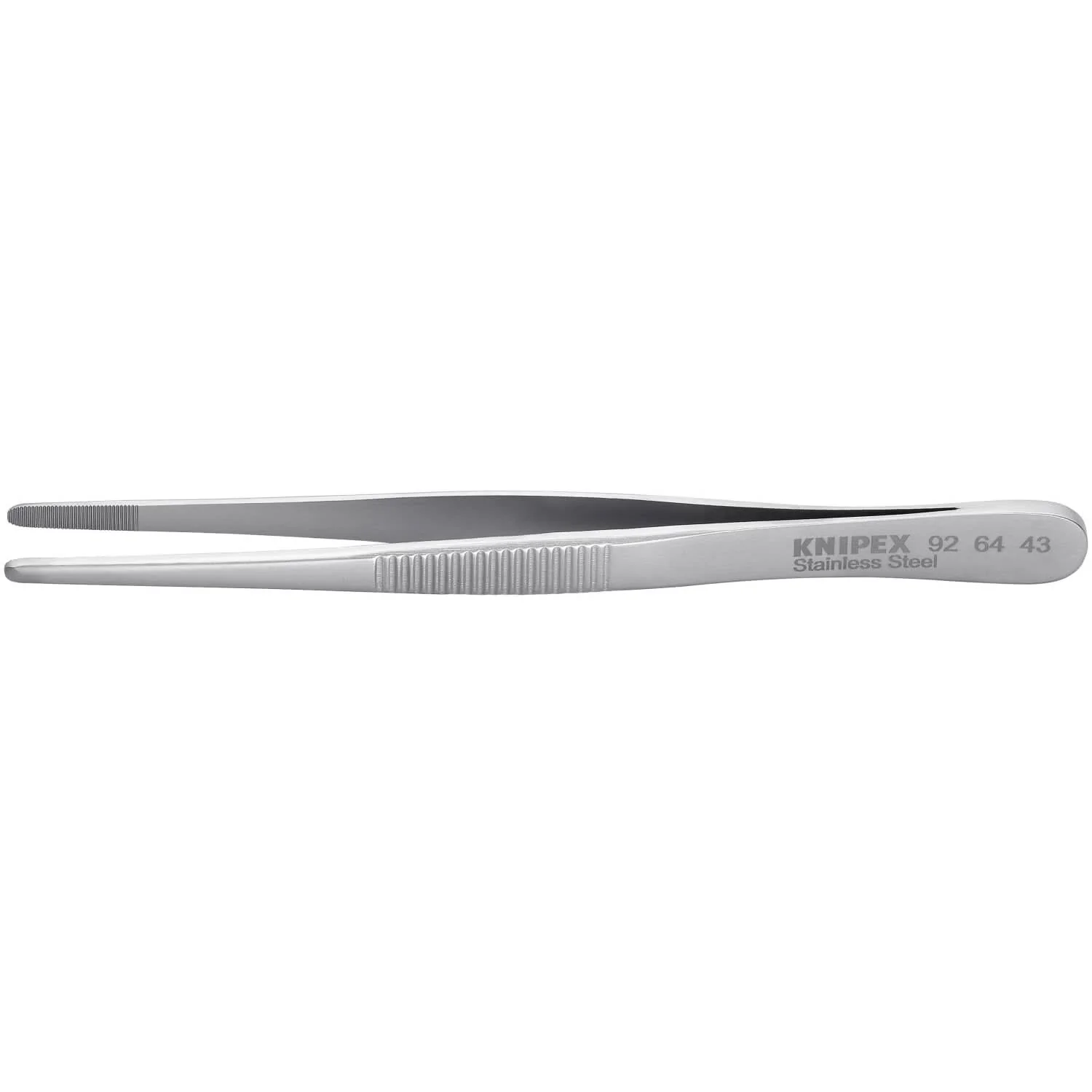 Knipex 92 64 43 Stainless Steel Gripping Tweezers-Blunt Tips - Image 1