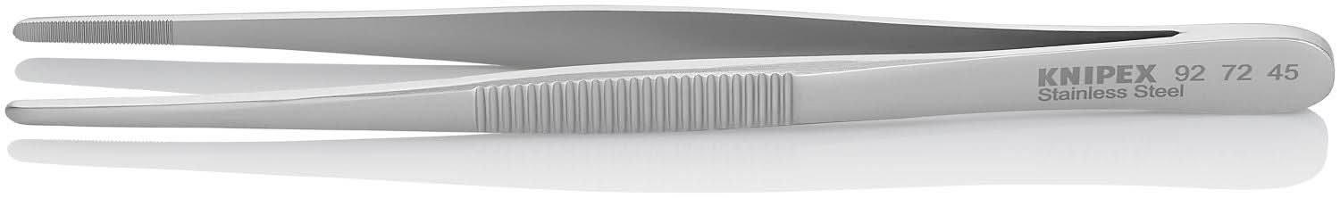 Knipex 92 72 45 Stainless Steel Gripping Tweezers-Blunt Tips - Image 2