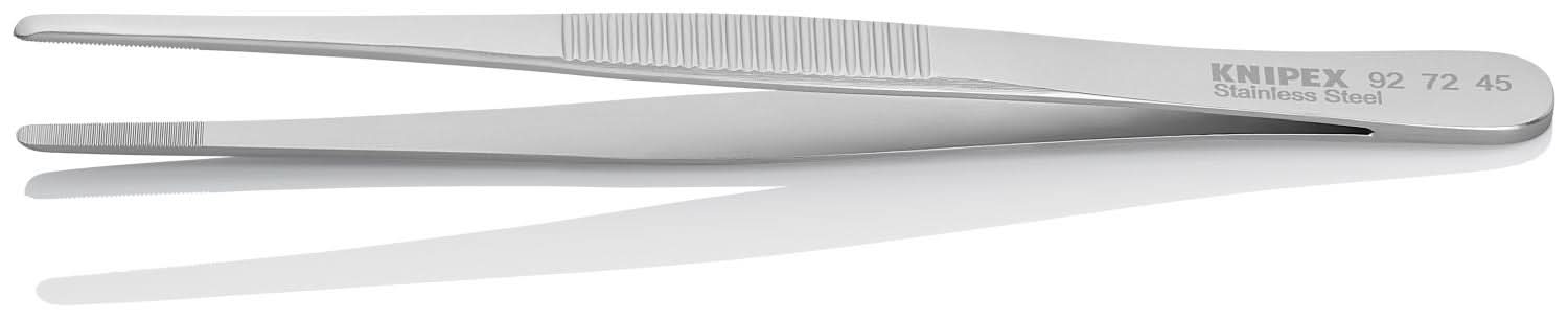 Knipex 92 72 45 Stainless Steel Gripping Tweezers-Blunt Tips - Image 3