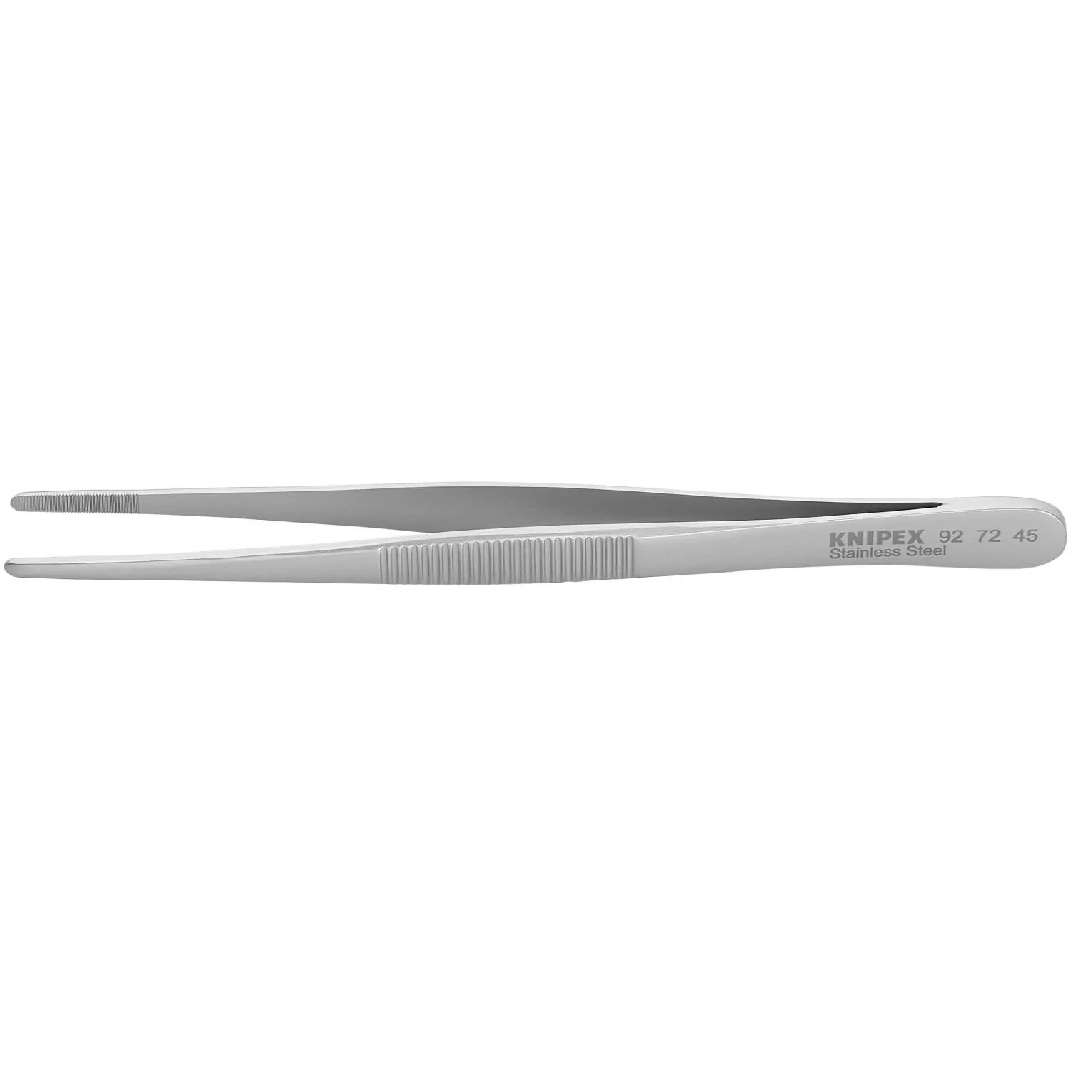 Knipex 92 72 45 Stainless Steel Gripping Tweezers-Blunt Tips - Image 1
