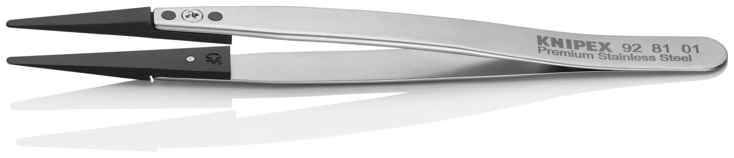 Knipex 92 81 01 Premium Stainless Steel Gripping Tweezers-Replaceable Tips - Image 3