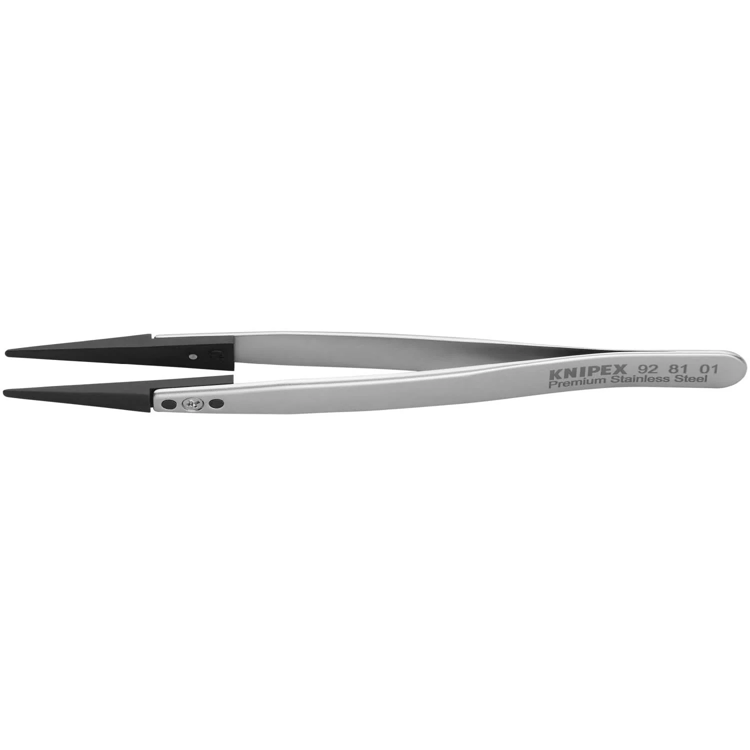 Knipex 92 81 01 Premium Stainless Steel Gripping Tweezers-Replaceable Tips - Image 1