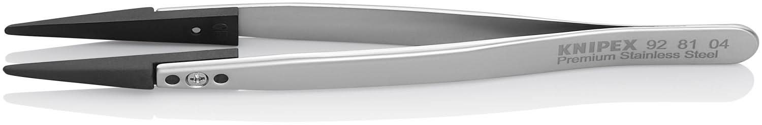 Knipex 92 81 04 Premium Stainless Steel Gripping Tweezers-Replaceable Tips - Image 2
