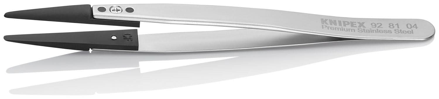 Knipex 92 81 04 Premium Stainless Steel Gripping Tweezers-Replaceable Tips - Image 3