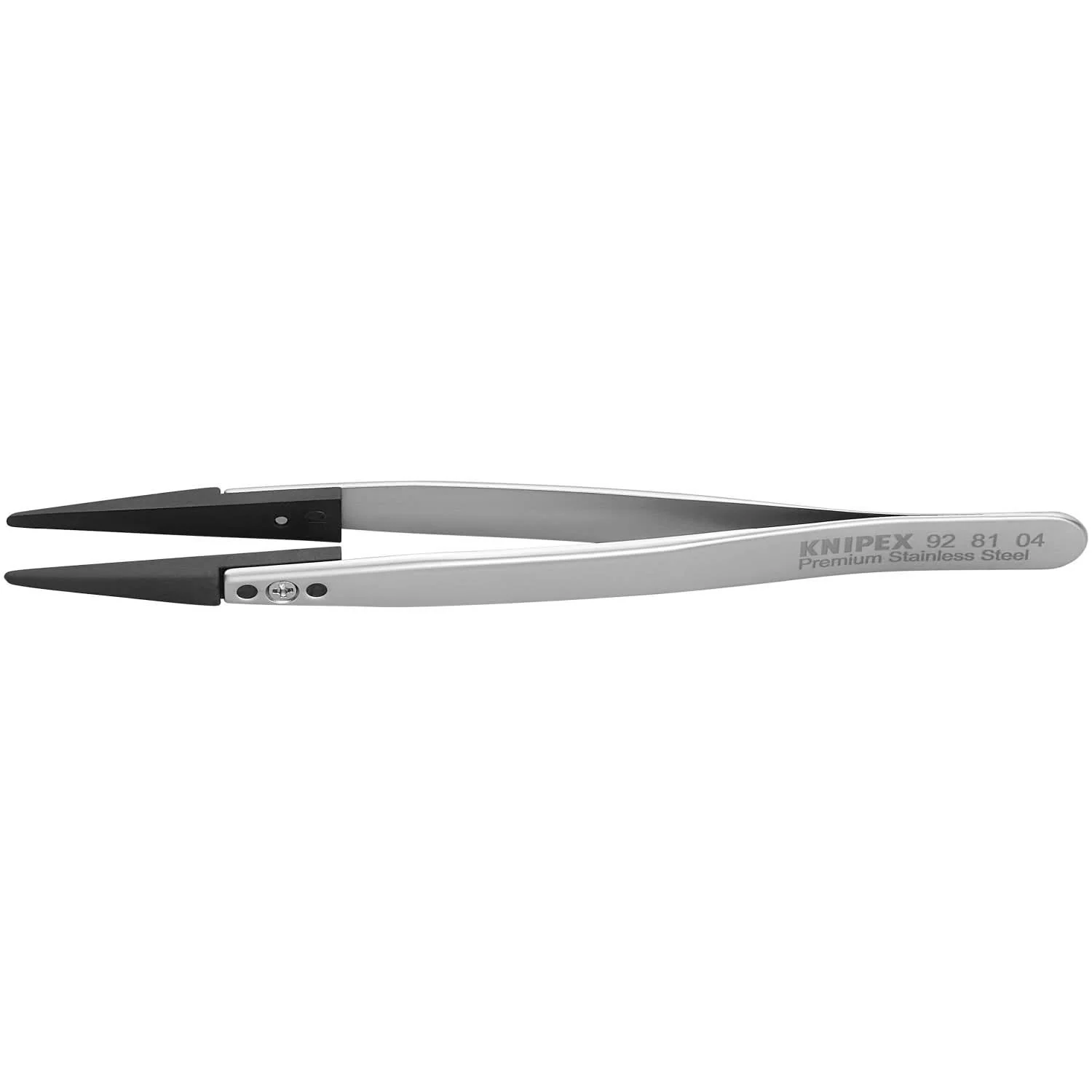 Knipex 92 81 04 Premium Stainless Steel Gripping Tweezers-Replaceable Tips - Image 1