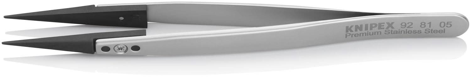 Knipex 92 81 05 Premium Stainless Steel Gripping Tweezers-Pointed Tips - Image 2