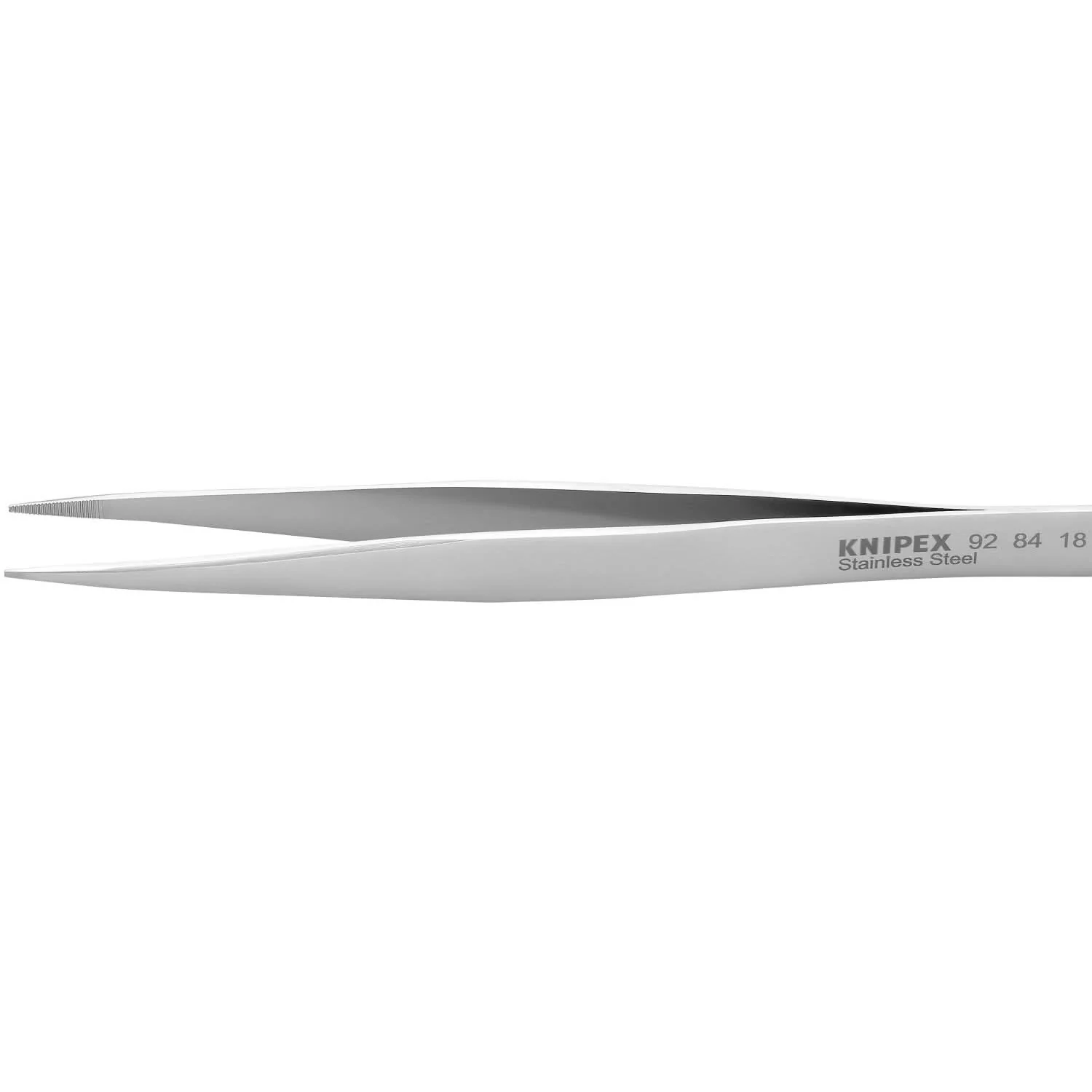 Knipex 92 84 18 Stainless Steel Gripping Tweezers-Blunt Tips - Image 1
