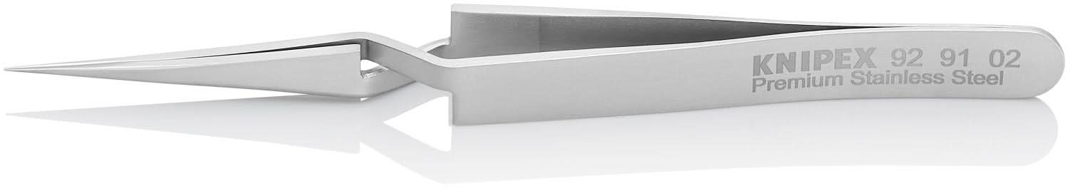 Knipex 92 91 02 Premium Stainless Steel Gripping Cross-Over Tweezers-Needle-Point Tips - Image 2
