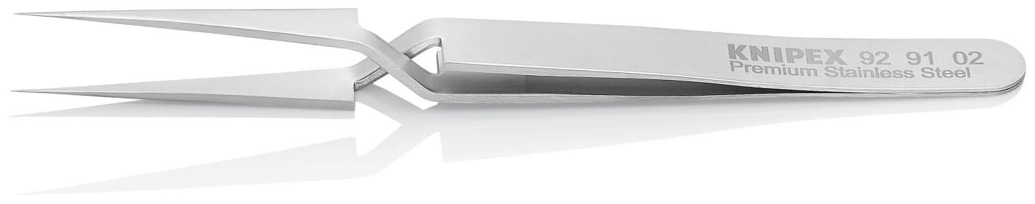 Knipex 92 91 02 Premium Stainless Steel Gripping Cross-Over Tweezers-Needle-Point Tips - Image 3