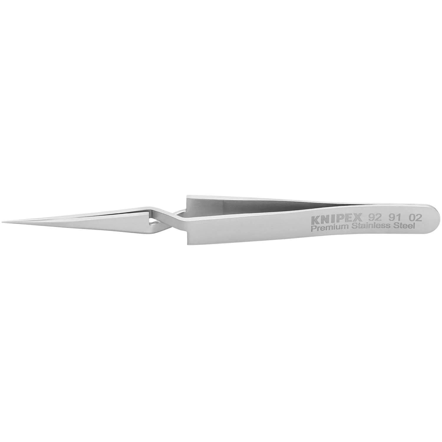Knipex 92 91 02 Premium Stainless Steel Gripping Cross-Over Tweezers-Needle-Point Tips - Image 1