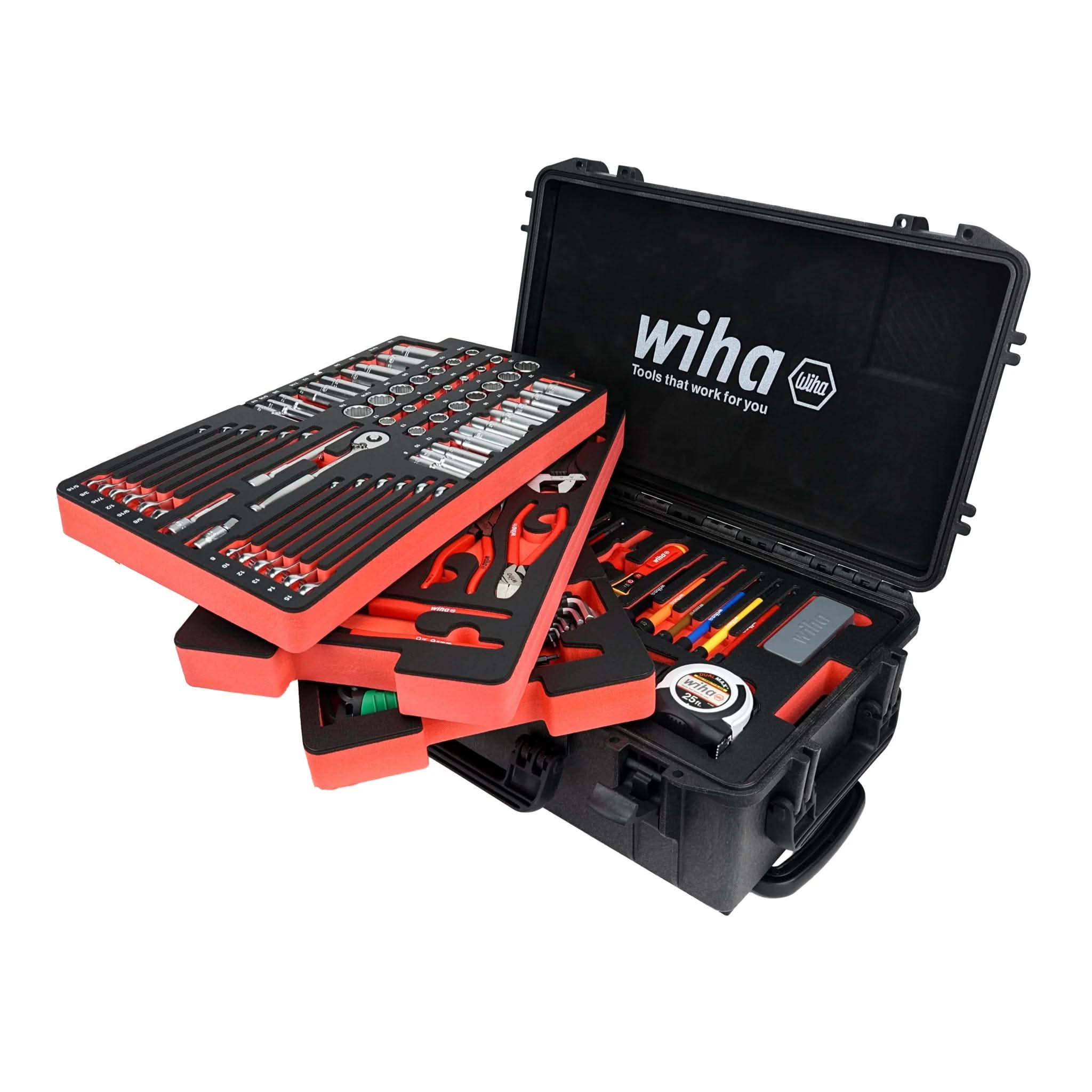 Wiha 92100 194-Piece Premium Tool Kit w/ Rolling Tool Box - Image 2