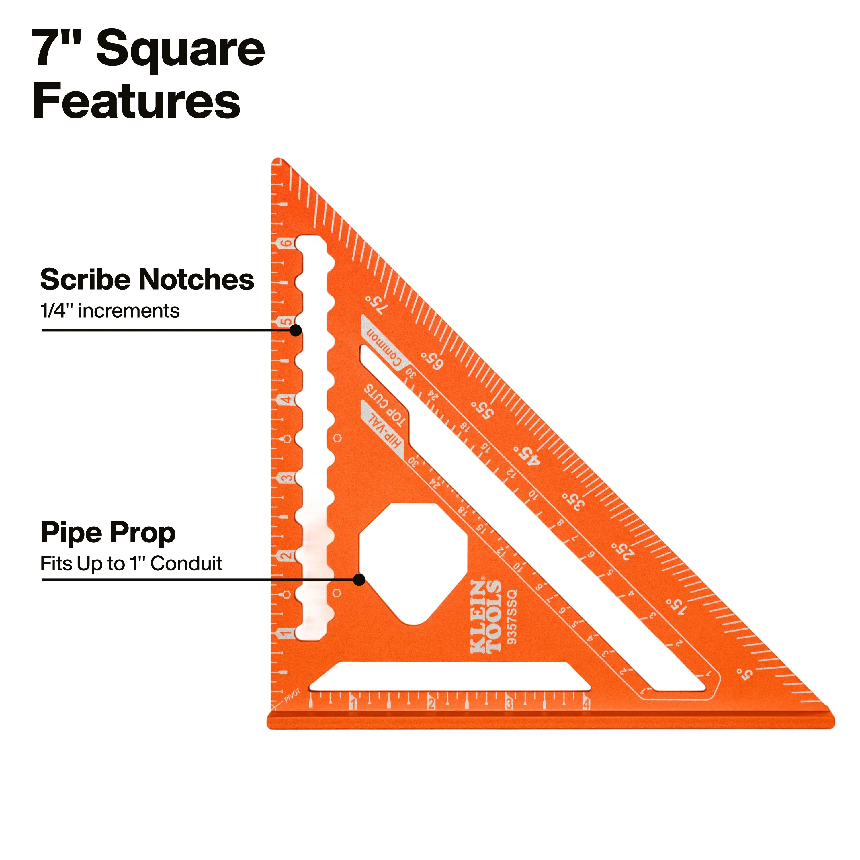 Klein 93547SQVP 4-1/2-in. Trim and 7-in. Rafter Square Kit - Image 3